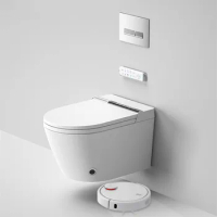 2023 Smart wall hang toilette hidden inodoro black and white inteligentes toilet wall hung smart toilet with bidet