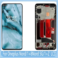 Original /Oled For OnePlus Nord One Plus Z LCD Display Touch Panel Digitizer For OnePlus 8 NORD 5G AC2001/03 LCD+Frame