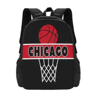 Chicago Teen College Student Backpack Pattern Design Bags Michael Dwyane Wade Jimmy Butler Rajon Rondo Chicago Basketball