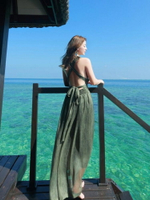 馬爾代夫沙灘裙三亞海邊度假長裙泰國性感露背顯瘦巴厘島 【限時特惠】
