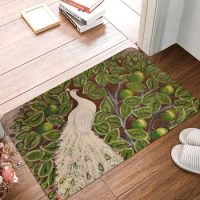 The Tree Of Beauty Love And Passion Peacock Doormat Rug Carpet Mat Footpad Bath Mat Non-slip Entrance Kitchen Bedroom Absorbent