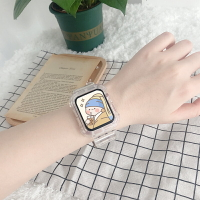 蘋果手錶錶帶 適用applewatch蘋果SE手錶錶帶iwatch6透明5代4冰川44mm42『XY12891』