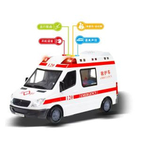 可開門慣性模擬救護車模型燈光兒童玩具禮物批發玩具車8059