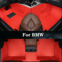 New Side Storage Bag With Customized Leather Car Floor Mat For BMW X1 E84 X2 X3 E83 F25 X4 F26 X5(E70 F15 5seat) X5M Auto Parts