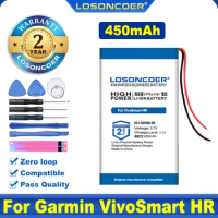 100% Original LOSONCOER NEW 450mAh 361-00088-00 Battery For Garmin VivoSmart HR / VivoSmart HR+ Approach X40 Batteries