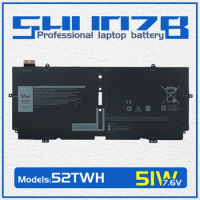 SHUOZB 52TWH XX3T7 Laptop Battery For Dell XPS 13 7390 9310 2-in-1 P103G P103G001 P103G002 0FDRT X1W0D 7.6V 51Wh