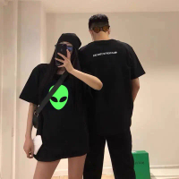TD STORE Áo thun dạ quang Alien phát sáng trong bóng tối