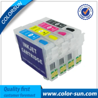 4 pcs T1661-T1664 Refillable Ink Cartridge For Epson ME-10 ME-101 Printer With Auto Reset Chips