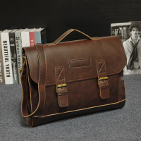 Nm2023 Man Briefcase BAG Tote Bag Shoulder Handbags VINTAGE PU Leather LAPTOP Coffee723