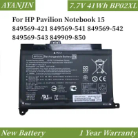 NEW BP02XL 7.7V 41Wh Battery For HP Pavilion Notebook 15 849569-421 849569-541 849569-542 849569-543 849909-850 HSTNN-UB7B