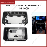 10 Inch For Toyota Venza / Harrier 2021 Car Radio Android Stereo GPS MP5 Player Fascia Casing Frame 2 Din Head Unit Dash Cover