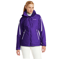 美國百分百【全新真品】Columbia 外套 夾克 連帽外套 哥倫比亞 紫色 兩件式 防水 透氣 女款 M號 E357