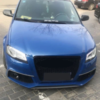 2023 Suit For Audi A3 09-12 Old Model Refitted And Upgraded Rs3 Front Bumper Big Surround Grid Front Bumper