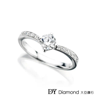 【DY Diamond 大亞鑽石】18K金 0.40克拉 D/VS1 時尚求婚鑽戒