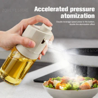 New 230ml Portable Glass Oil Sprayer for Cooking Press Type Olive Oil Dispenser Bottle for Salad Barbecue Kitchen Baking Picnic