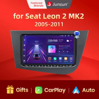 Junsun V1 AI Voice Wireless CarPlay Android Auto Radio For Seat Leon 2 MK2 2005 - 2011 4G Car Multimedia GPS 2din autoradio