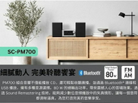 Panasonic 國際牌 多功能組合音響SC-PM700 (支援藍芽、USB、CD、收音機)