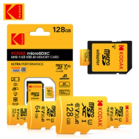 20pcs Kodak U3 micro sd card 32GB 64GB 128GB SDXC/SDHC class 10 Flash Memory Card micro sd 32gb sdcard for smartphone/camera
