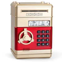 Hộp Mật Khẩu Con Heo Cho Trẻ Em, Con Heo Tiết Kiệm Tiền Hoạt Hình, Có Nhạc, Máy ATM Con Heo Tự Động 