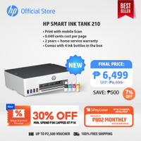HP Smart Ink Tank 210 |   A4 Color Printer |   Print only |   Digital multifunction Continuous Ink P