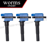 Worms Performance Ignition Coil Pack Racing Coil 3pcs Set For 1998-2011 Mitsubishi Minicab Bravo 3G83 0.7L L3 MD346383 катушка