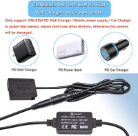 [3C]DMW-DCC8 DC Coupler USB-C Nguồn AC Adapter gantikan DMW-BLC12 bateri cho Panasonic Lumix DMC-FZ2500 G85 G7 GH2 DC-G90 Kamera.
