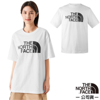 【The North Face】男女 吸濕透氣純棉圓領短袖T恤(亞洲版型).上衣_86PS-FN4 雪峰白