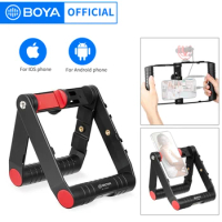 BOYA BY-VG300 Handheld Smartphone Video Rig Stabilizer Handle Clip Mount for Tiktok Live Streaming Vlog Microphone Accessories