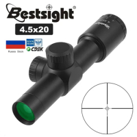 Bestsight 4.5X20 Compact Scopes AR15 Hunting Rifle Scope P4 Glass Etched Reticle Riflescope For Hunting Sight