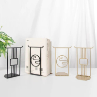 Chinese Style Simple Metal Stand Book Holder Bookends Book Stand Book Ends Office Accessories Desk Organizer Book Stopper