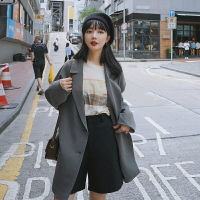 西裝外套小西服-oversize休閒中長款女外套73yr47【獨家進口】【米蘭精品】