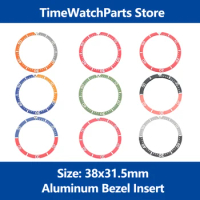 Seiko Watch Mod 38mm Aluminum Bezel Insert For SKX007 SKX009 SRPD Watch Case Bezel Sapphire Crystal NH35 Movement Replace Parts