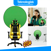 TaffSTUDIO Backdrop Background Green Screen Kursi Gaming