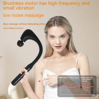 Portable Fascial Massage Gun Electric Percussion Pistol Massager Body Relaxation With LED Touch Screen 4Replaceable Massage Head