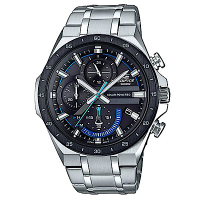 CASIO EDIFICE藍指針3D錶盤太陽能電力腕錶-(EQS-920DB-1B)/48