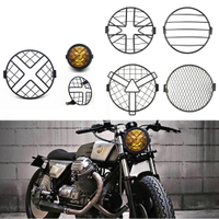 6.5 "รถจักรยานยนต์ Universal Vintage ไฟหน้า Protector R Grill Light สำหรับ Harley Ducati Chopper Yamaha Cafe Racer