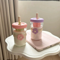 Mocorie - Pivoine Coquette Tumbler / Coquette Ribbon Mini Tumbler / Botol Minum Mini Coquette Pita /