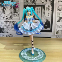 20cm Hatsune Miku Anime Figure Cinderella Miku Beauty Girl Decor Statue Pvc Action Figurine Collectible Model Toy Doll Gift