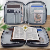 Bible Storage Bag Bible Study Book Holy Cover Case Carry Bag Protective Canvas Handbag Book Storage Bag Dust Christian Hurch Bag