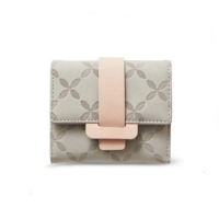 New DOMPET LIPAT WANITA KULIT GREY WA585G2 TAMIKA SIMPLE BRANDED KECIL KARTU UANG PRETTYZYS ORI KOIN