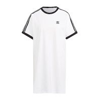 Adidas 3 S RGLN Dress [IR8083] 女 洋裝 長版上衣 運動 休閒 復古 三葉草 穿搭 白黑