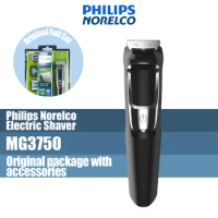 Philips Norelco Rechargeable Hybrid Electric Trimmer and Shaver MG3750 13 pieces, Stainless steel Lithium-Ion