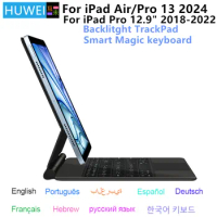 Backlight Magic Keyboard for iPad Air Pro 13 2024 case for iPad Air 13 M2 case iPad Pro 12.9 inch 2018-2022 Smart Cover folio