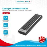 Vention Casing M.2 NVMe SSD HDD Enclosure Heat Sink ABS Aluminum Alloy Type C - KPKH0