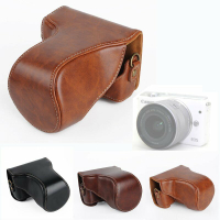 กระเป๋าหนัง PU ครอบคลุมผิวกระเป๋าสำหรับ Canon EOS M10 18-55มิลลิเมตร15-45มิลลิเมตรกล้อง