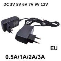 EU Power Adapter AC 110V-240V To DC 3V 5V 6V 7V 9V 12V 15V 0.5A -2A Universal European Supply Charger Adaptor LED Light AC 220V