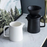 Ceramic Coffee Dripper 1-2 Cups Coffee Drip Filter Pot Permanent Pour Over Coffee Maker with Separate Stand for Filte 400ml