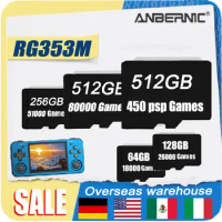 512GB TF Card Preloaded Games for ANBERNIC RG353M SD Card 80000 Games Retro Handheld Game PS2 MAME PSP for 512G 256G 128G 64G