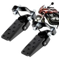 Motorcycle Pegs Foldable Anti-Slip Motorcycle Footpegs Clamp-On Type Folding Pedal For Dirt Bike And Other Motorcycle