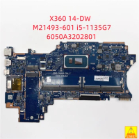 USED Laptop Motherboard M21493-601 6050A3202801 for HP X360 14-DW WITH SRK05 i5-1135G7 Fully Tested 100% Work